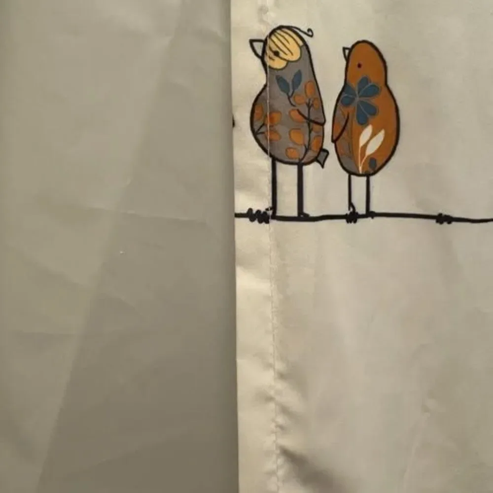 Bird Shower Curtain + Liner + Shower Rod